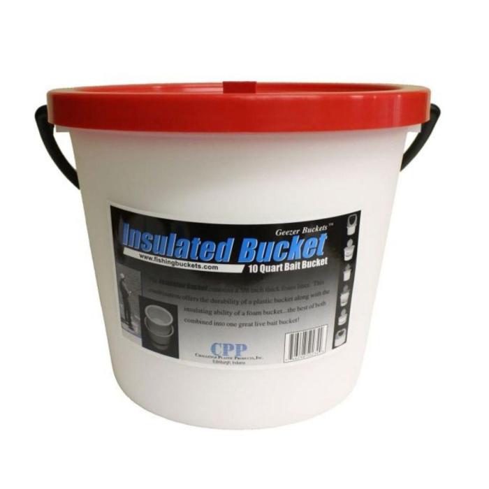 Minnow Bait Bucket 4 Quart Plastic with Lid