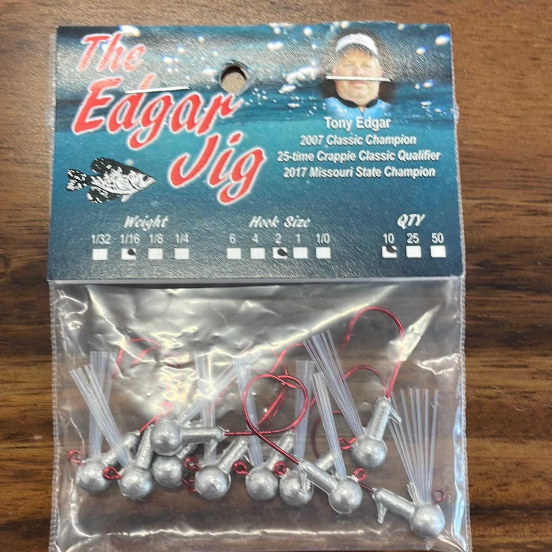 1/16 #2 red weedless 10 pk