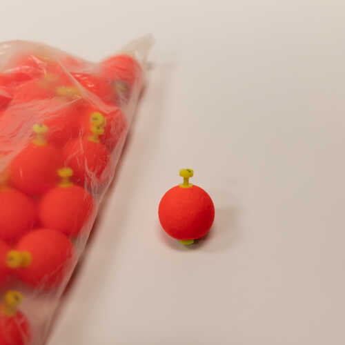 1.25" RED ROUND SNAP-ON WGTD FLOATS