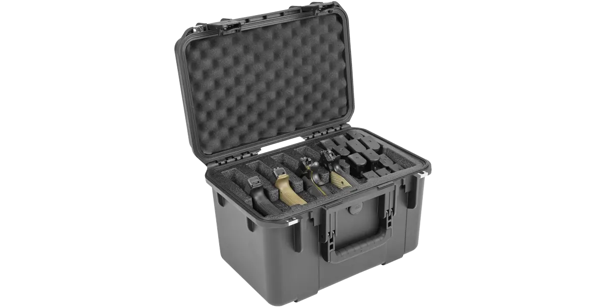 SKB iSeries Multi Hand Gun Case Custom Foam 4 Gun Black