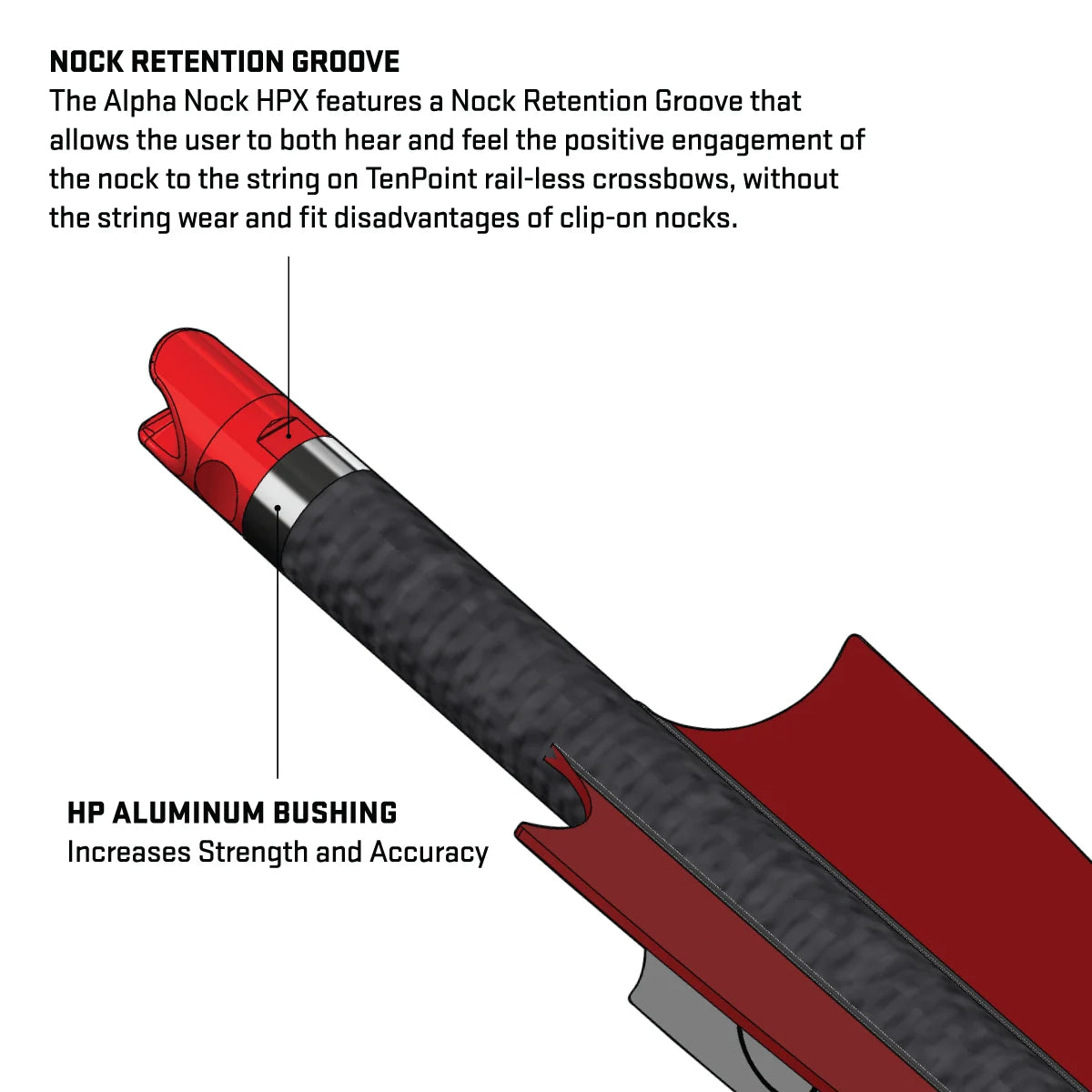 Alpha-Blaze HPX Red Lighted Nock 3 Pack