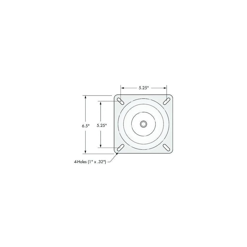 Attwood 1002S Lock'N-Pin 3/4″ Pin Seat Mount Black E-Coated w/o Spring