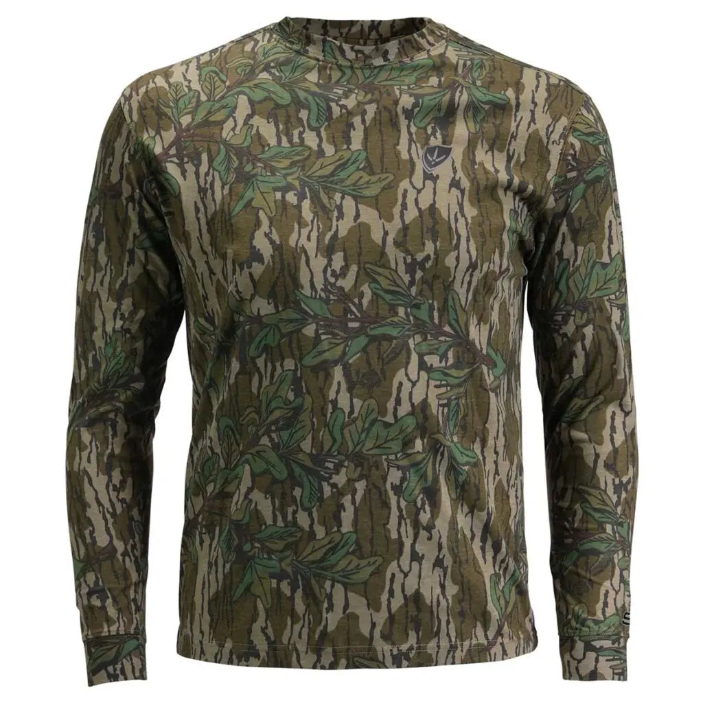 Blocker Finisher Fused Cotton LS Tee Mossy Oak Greenleaf