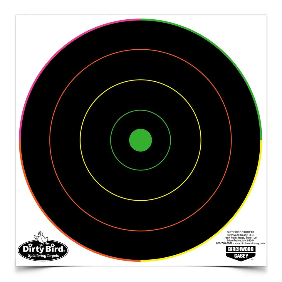 Dirty Bird® 8 Inch Multi-Color Bull's-Eye Target, 20 Targets