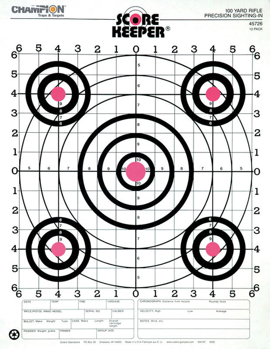 Champion Score Keeper® Orange & White Bull Targets