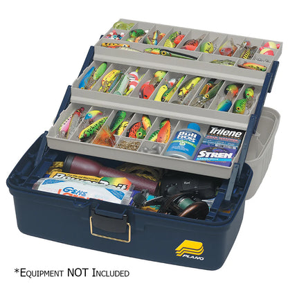 Plano 3 Tray Fixed Compartment Tackle Box Navy Blue