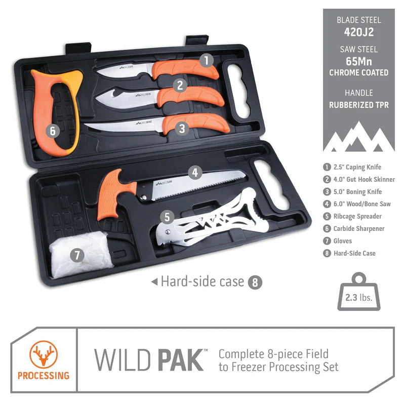 Outdoor Edge Wild Pak 8-Pc Game Processing Kit