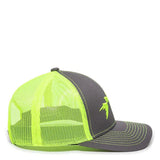 Bone Fish Hat Fluorescent Green Mesh