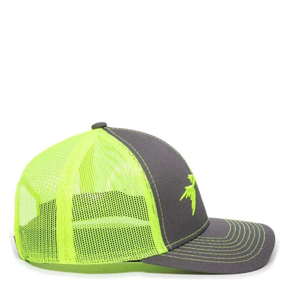 Bone Fish Hat Fluorescent Green Mesh