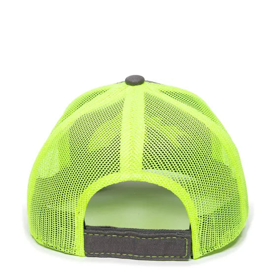 Bone Fish Hat Fluorescent Green Mesh