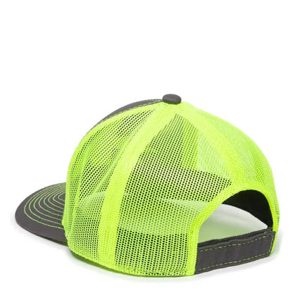 Bone Fish Hat Fluorescent Green Mesh