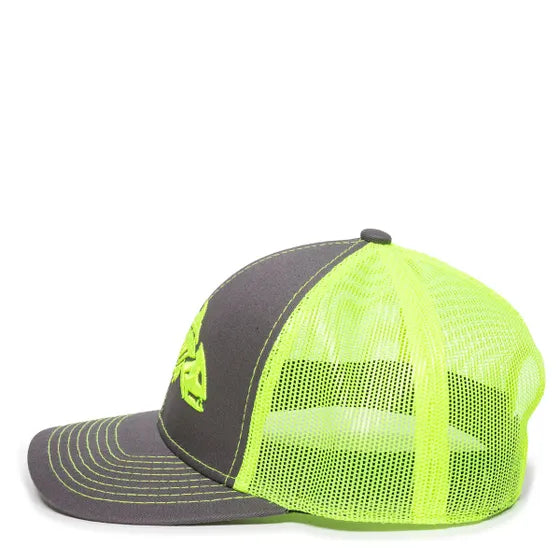 Bone Fish Hat Fluorescent Green Mesh