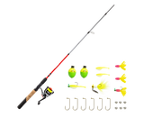 Ready Tackle Crappie 6'6" 2pc Ultra Light Spinning Combo with Mr. Crappie Tackle
