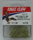 Eagle Claw Big Nasty Aberdeen Gold Size 1/0 50 Pack